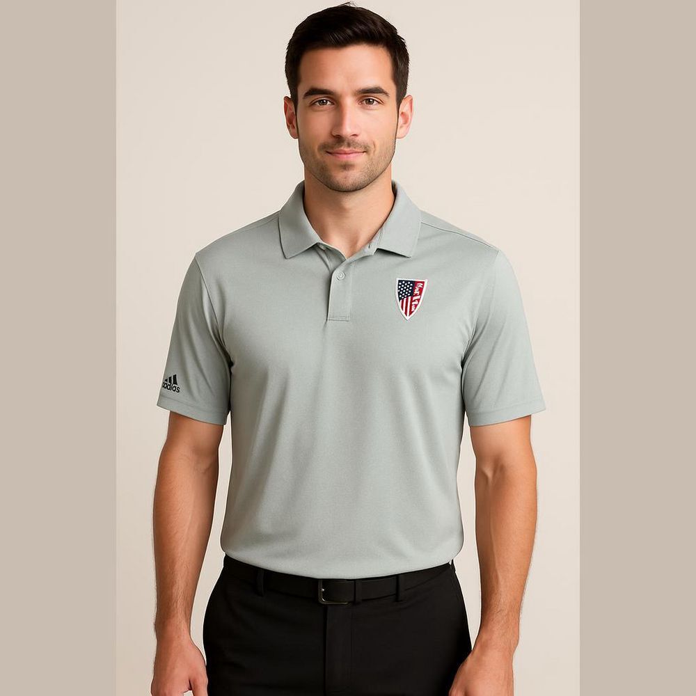 Adidas Men's Gray Polo Shirt XL Short Sleeve